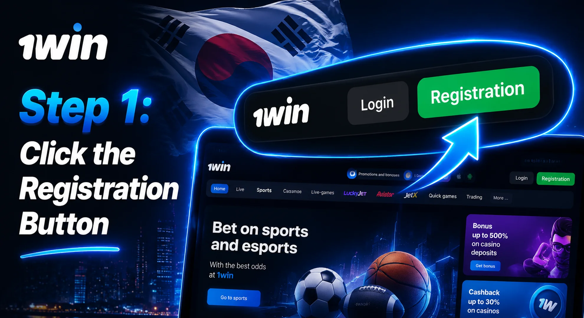 click the registration button